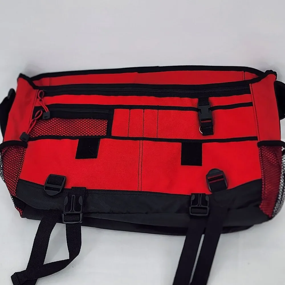 Gear Seven Collection Red Utility Messenger Bag